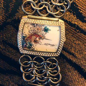 Ed Hardy Chain Bracelet Watch